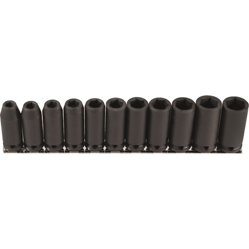 Long Socket Set, 11 Pcs, Impact, 3/8" Drive Size, Deep Kelford