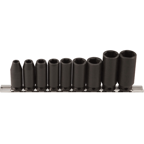 Jeu de douilles longues, 9 Mcx, Chocs, Prise de 3/8", Profond Kelford
