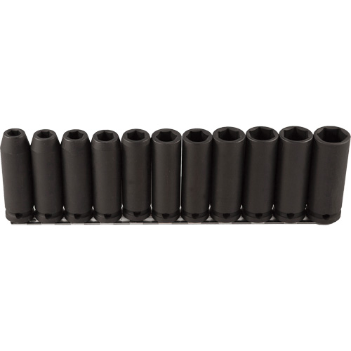 Jeu de douilles longues, 11 Mcx, Chocs, Prise de 1/2", Profond Kelford