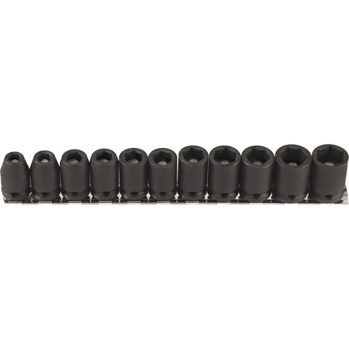 Magnetic Socket Set, 11 Pcs, Impact, 3/8" Drive Size Kelford