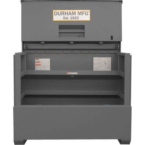 Piano Style Jobsite Storage Box, 60-1/2" W x 34-3/4" D x 49-3/8" H, Grey Kelford