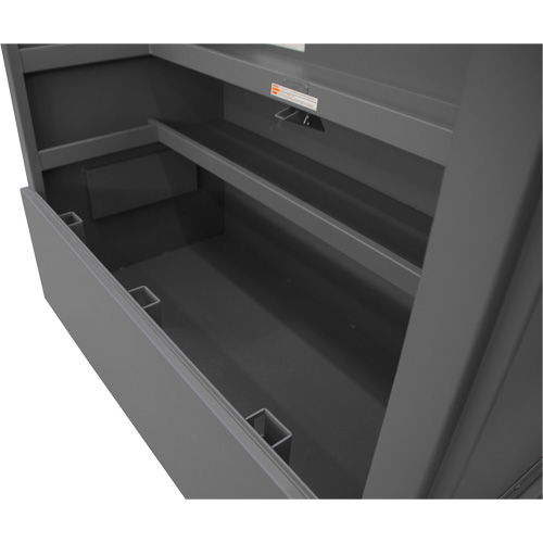 Piano Style Jobsite Storage Box, 60-1/2" W x 34-3/4" D x 49-3/8" H, Grey Kelford