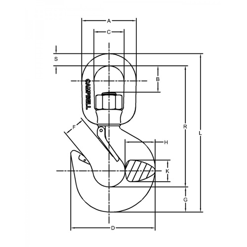 Latched Swivel Hoist Hook Kelford