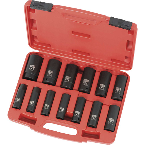 IPS-1312D Jeu de douilles SAE, 13 Mcx, Chocs, Prise de 1/2", Profond Kelford
