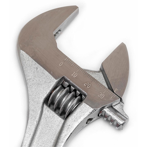 Adjustable Wrench - Boxed, 10" L, 1-5/16"/34 mm Max Width, Chrome Kelford