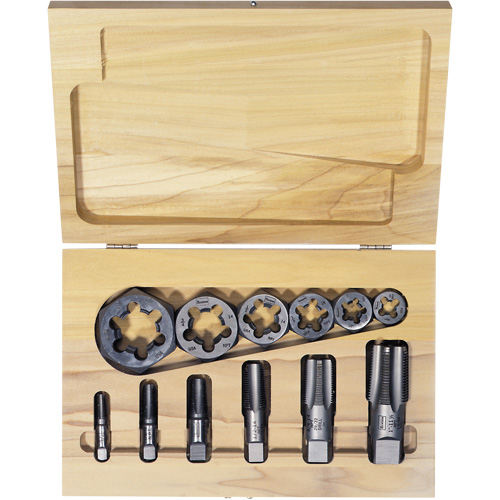 Hexagon Re-threading Tap & Die Set, 12 Pieces Kelford