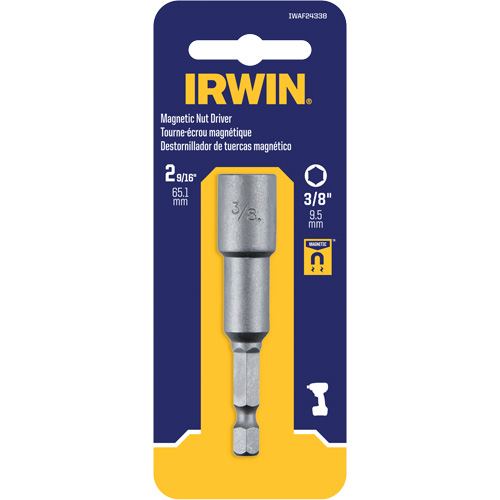 Nutsetter, 3/8" Tip, 1/4" Drive, 2-9/16" L, Magnetic Kelford