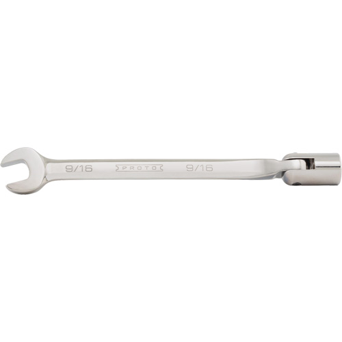 Combination Flex-Head Wrench, 12 Point, 3/8", Satin Finish Kelford