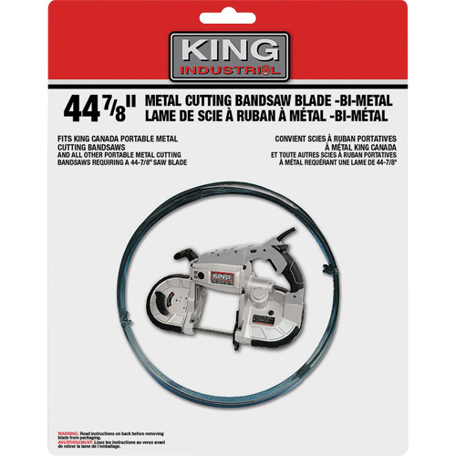 Band Saw Blade, Bi-Metal, 44-7/8" L x 1/2" W x 0.02" Thick, 10-14 TPI Kelford