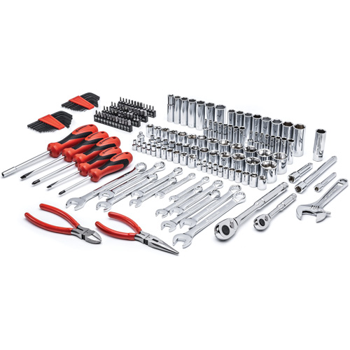 Jeu d'outils m&eacute;triques/SAE de qualit&eacute; professionel &agrave; 6 pans et &agrave; prise 3/8" Kelford