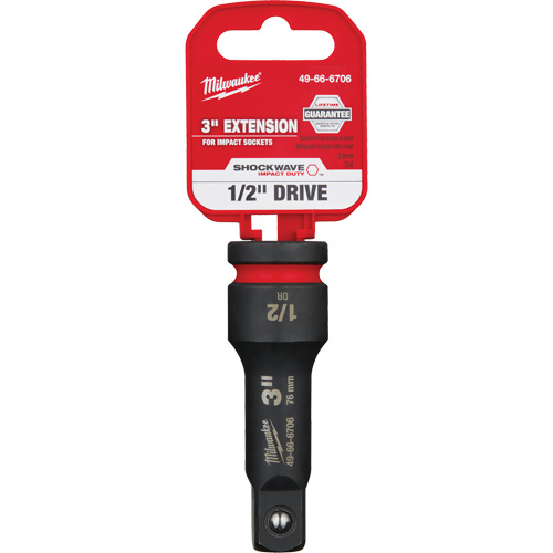 Rallonge pour douille Shockwave Impact Duty, Chocs, Prise 1/2", 3" lo Kelford