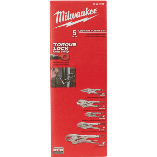Torque Lock Locking Pliers Kit, 5 Pieces Kelford