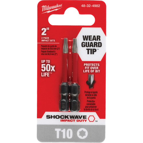 Shockwave Impact Duty Screwdriver Bit, Torx, T-10, 1/4" Drive Kelford
