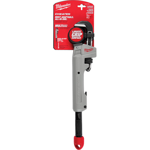 Cheater Adaptable Pipe Wrench, 2-1/2" Jaw Capacity, 11"/18"/24" Long Kelford