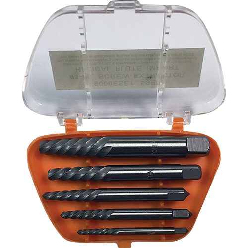 Drillco&reg; Screw Extractor Set with Drills, Carbide, 5 Pieces Kelford