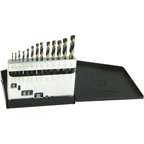 DRILLCO Metric Jobber Length Drill Bit Set, 13 Pieces, High Speed Steel Kelford