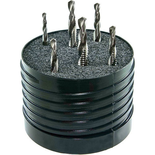 DRILLCO Combined Tap & Drill Set, 6 Pieces, High Speed Steel Kelford