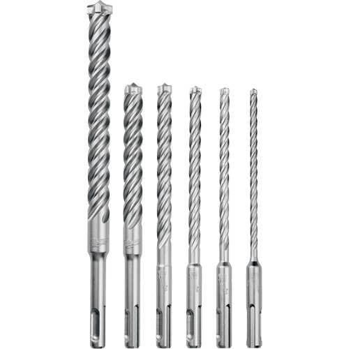 MX4 4-Cutter Rotary Hammer Drill Bit Kit, 6 Pieces, Carbide Kelford