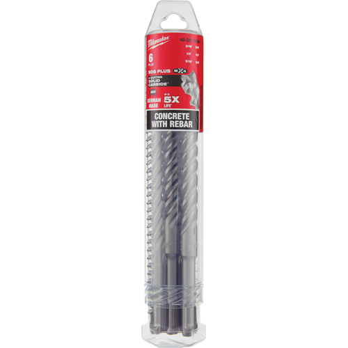 MX4 4-Cutter Rotary Hammer Drill Bit Kit, 6 Pieces, Carbide Kelford