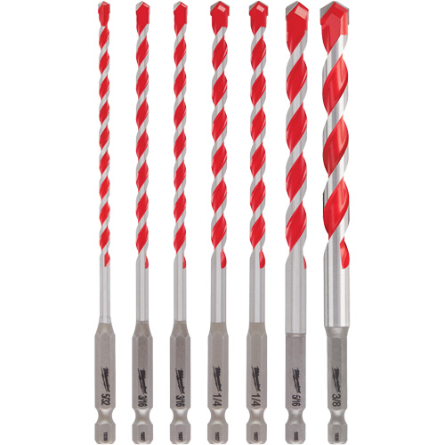 Shockwave Hammer Drill Bit Kit, 7 Pieces, Carbide Kelford