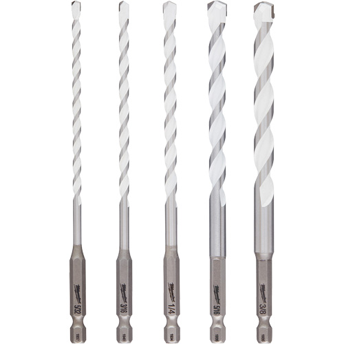 Shockwave Multi-Material Drill Bit Set, 5 Pieces, Carbide Kelford