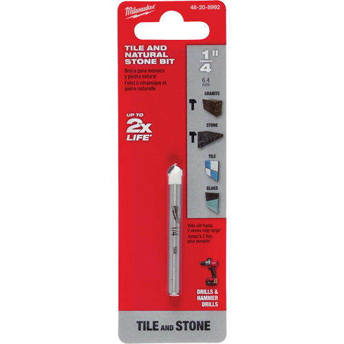 Natural Stone Bit, 1/4", Carbide Kelford