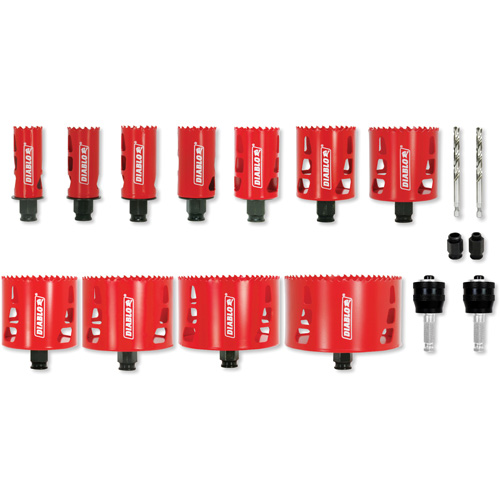 Plumber's Bi-Metal Hole Saw Set, 17 Pieces Kelford