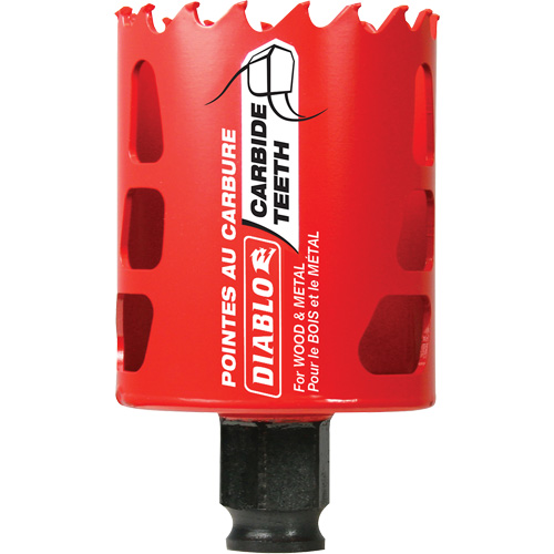 Scie cloche pour bois et m&eacute;tal, 2-1/8", Profondeur de la coupe 2-3/8", Carbure Kelford