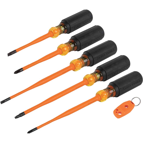 Slim-Tip Insulated Screwdriver Set, 1000 V, 6 Pcs Kelford
