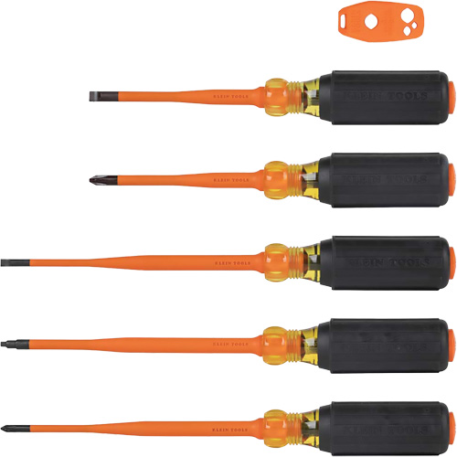 Slim-Tip Insulated Screwdriver Set, 1000 V, 6 Pcs Kelford