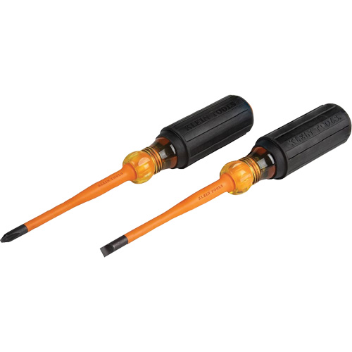 Slim-Tip Insulated Screwdriver Set, 1000 V, 2 Pcs Kelford