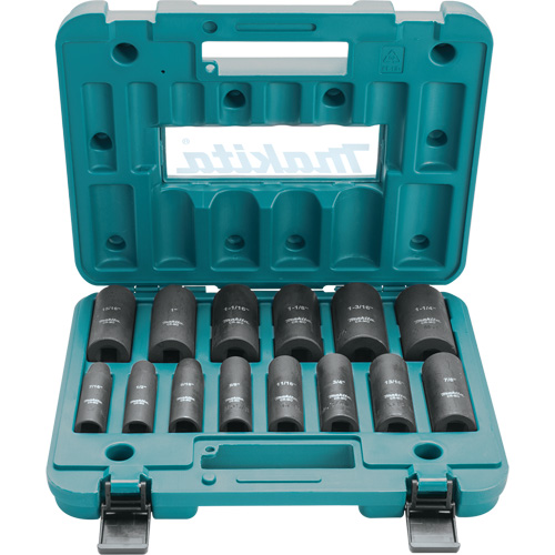 Well Socket Set, 14 Pcs, Impact, 1/2" Drive Size, Deep Kelford