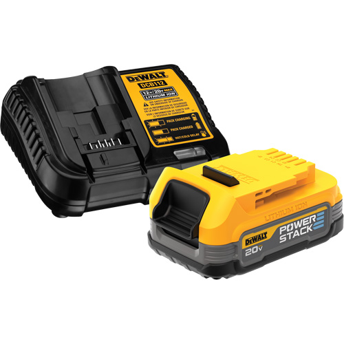 Max* Powerstack Compact Battery Kit & Charger, Lithium-Ion, 20 V, 1.7 A Kelford