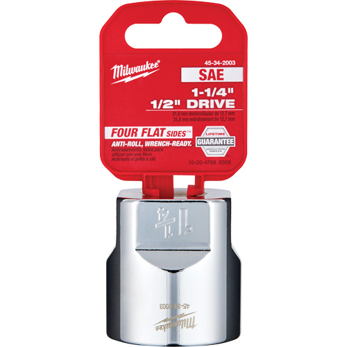 Prise SAE avec c&ocirc;t&eacute;s Four Flats, 1-1/4", Prise 1/2", 6 pans Kelford