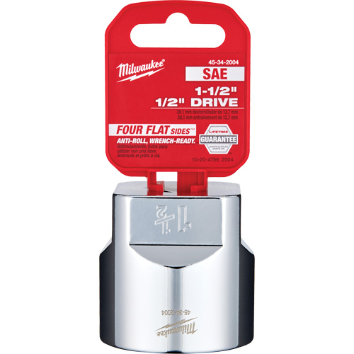 SAE Socket with Four Flat Sides, 1-1/2", 1/2" Drive, 6 Points Kelford