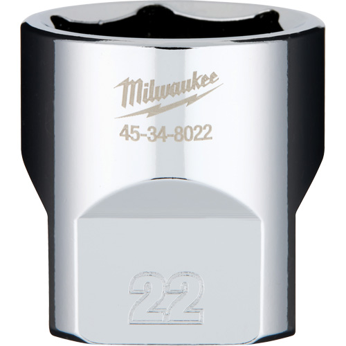Metric Socket with Four Flat Sides, 22 mm, 3/8" Drive, 6 Points Kelford
