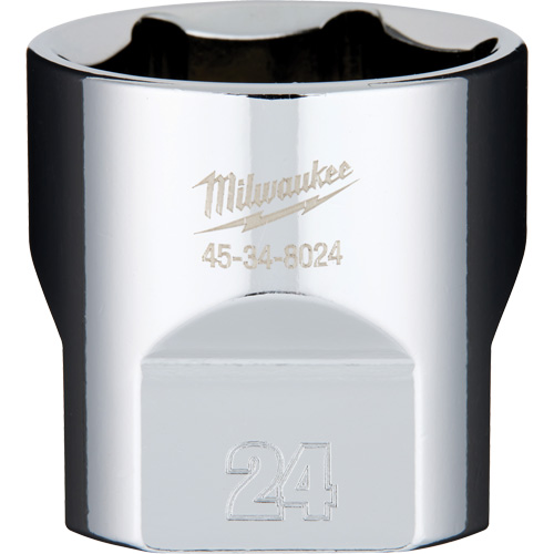 Metric Socket with Four Flat Sides, 24 mm, 3/8" Drive, 6 Points Kelford