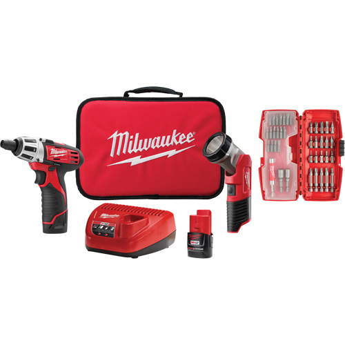 Trousse daccessoires pour tournevis avec lampe de travail, Lithium-ion, 12 V Kelford
