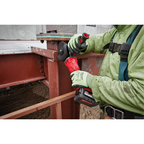 Meuleuse &agrave; frein sans blocage avec interrupteur &agrave; palette plate M18 Fuel, 18 V, Mandrin 5", Lithium-ion Kelford