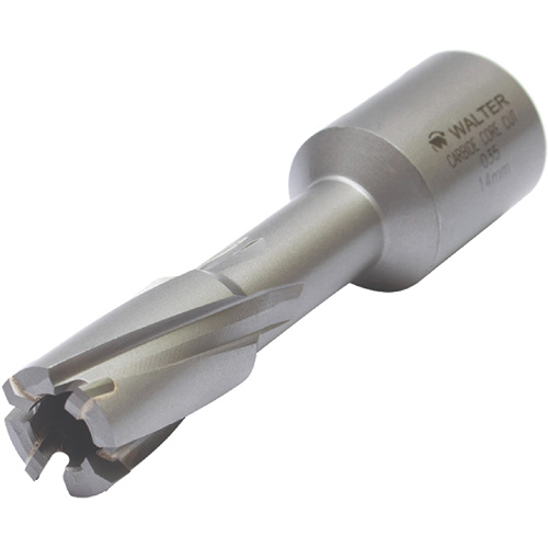 Core Cut Annular Cutter with Weldon Shank, 12 mm Diameter, Carbide, 30 mm Depth of Cut, 3/4" Shank Kelford