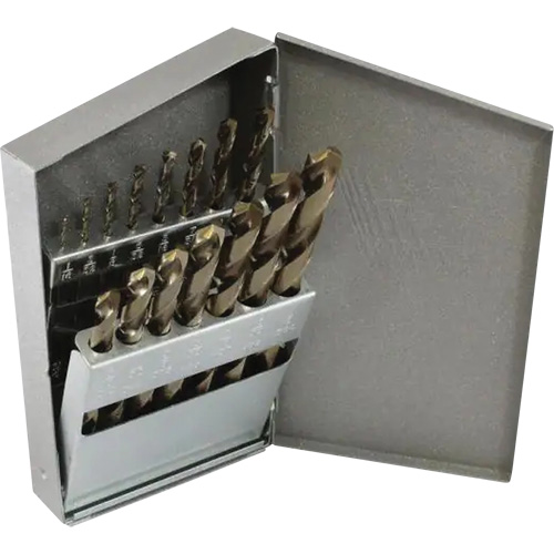 Triumph&reg; MRO Plus&reg; Jobber Length Drill Bit Set, 21 Pieces, High Speed Steel Kelford