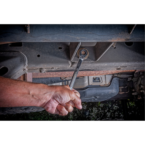 90-Tooth Reversible Ratcheting Wrench, 12 Point, 1/2", Chrome/Polished Finish Kelford
