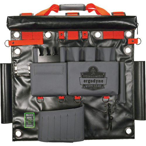 Sac &agrave; outils de camion nacelle avec points dancrage &agrave; outil, Nylon, 8 pochettes, Gris Kelford