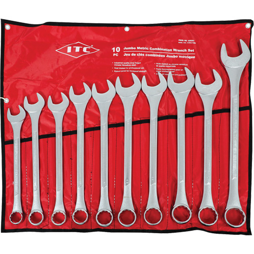 ICWJ-10M Jumbo Wrench Set, Combination, 10 Pieces, Metric Kelford