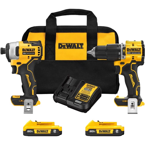 Ensemble combin&eacute; Atomic &agrave; deux outils sans fil et sans balais, Lithium-ion, 20 V Kelford