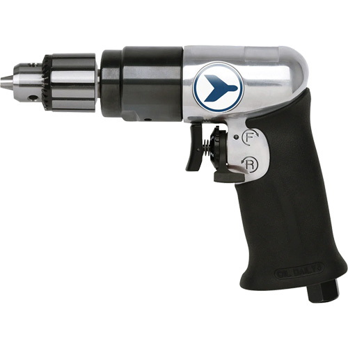 AD38VSRK Variable Speed Air Drill, 6 CFM, 1/4" NPT, 82 dBA, 3/8" Chuck, Keyed Kelford