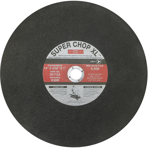 Meule &agrave; tronçonner Super Chop Stud-Cut A30R, 14" x 3/32", Arbre de 1", Type 1, 4400 Tr/min Kelford