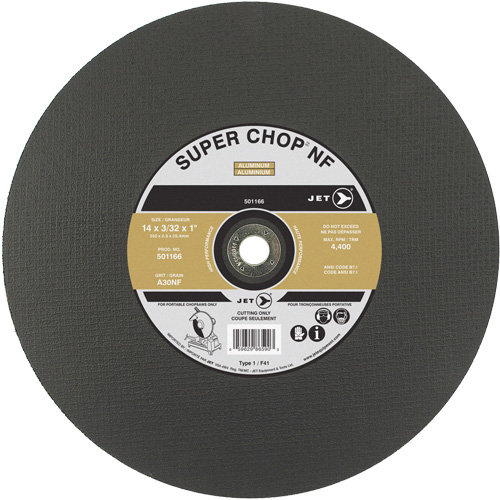 A30NF Super Chop Cut-Off Wheel, 14" x 3/32", 1" Arbor, Type 1, 4400 RPM Kelford