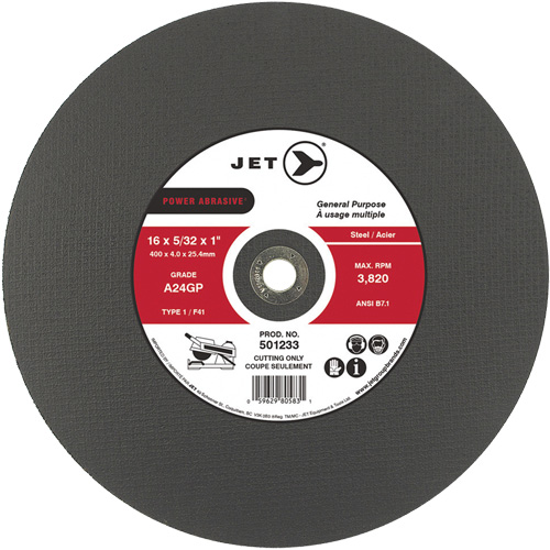 A24GP Power Abrasive Cut-Off Wheel, 20" x 5/32", 1" Arbor, Type 1, 3000 RPM Kelford