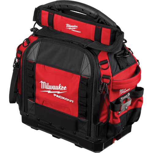 PackOut 15" Structured Tool Bag, Ballistic Polyester, 65 Pockets, Red Kelford